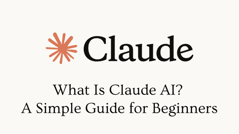 Claude AI beginner guide showing AI assistant for writing and productivity