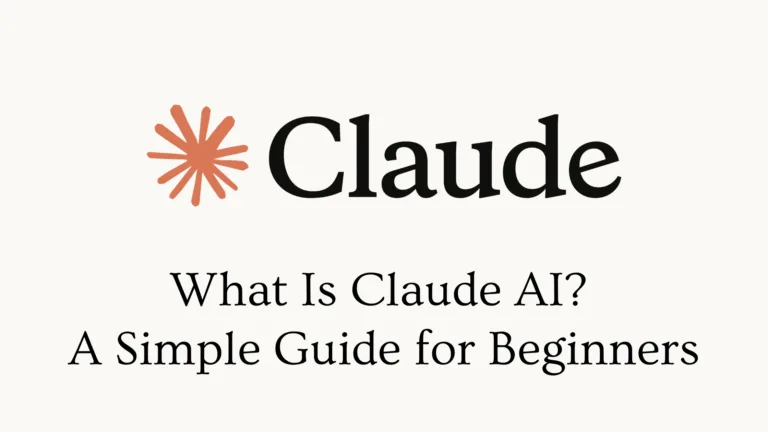 Claude AI beginner guide showing AI assistant for writing and productivity